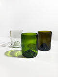 Verre upcyclé et artisanal cul de bouteille de vin - 25 cl