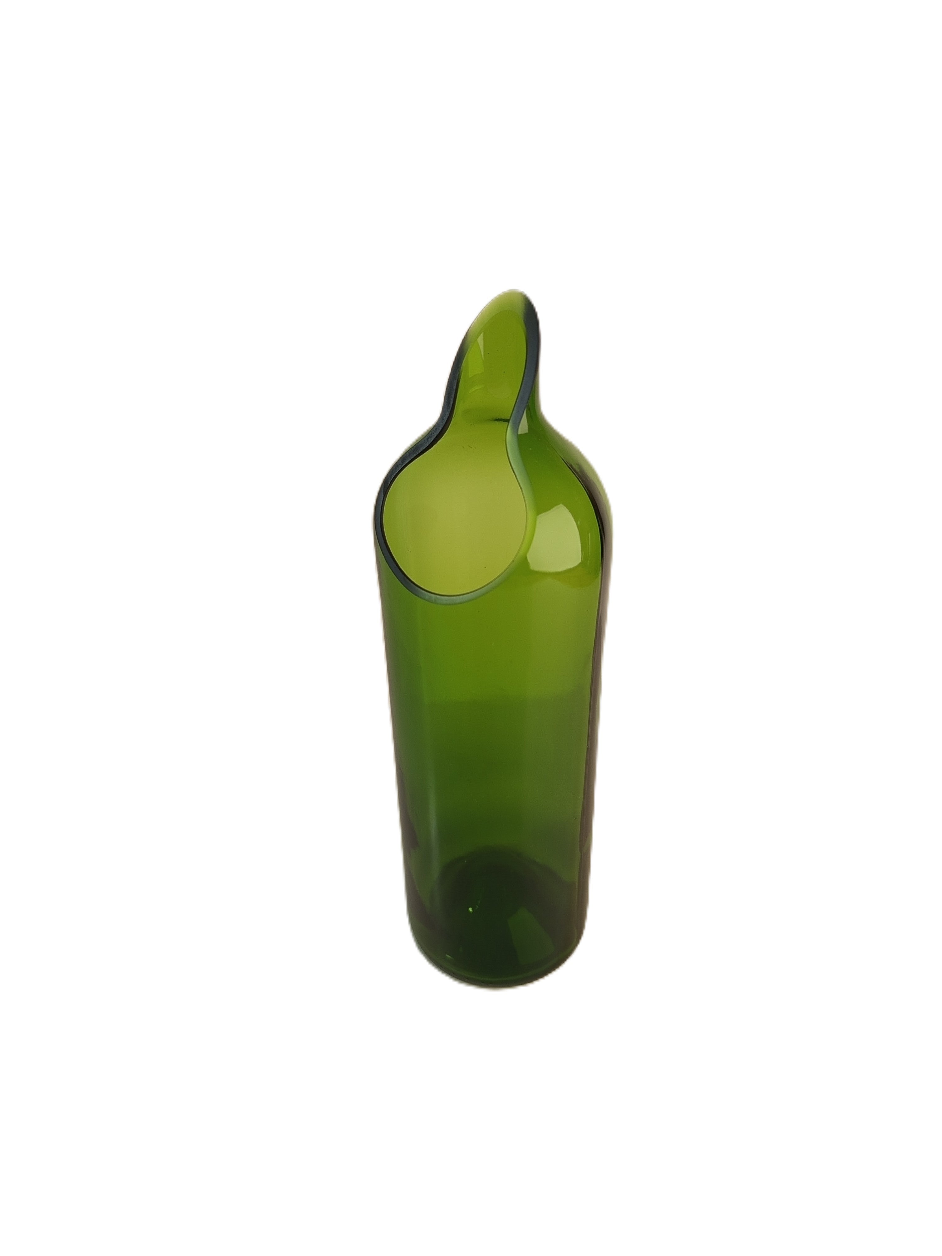 Carafe artisanale en verre recyclé, bouteille de vin - Bordeaux