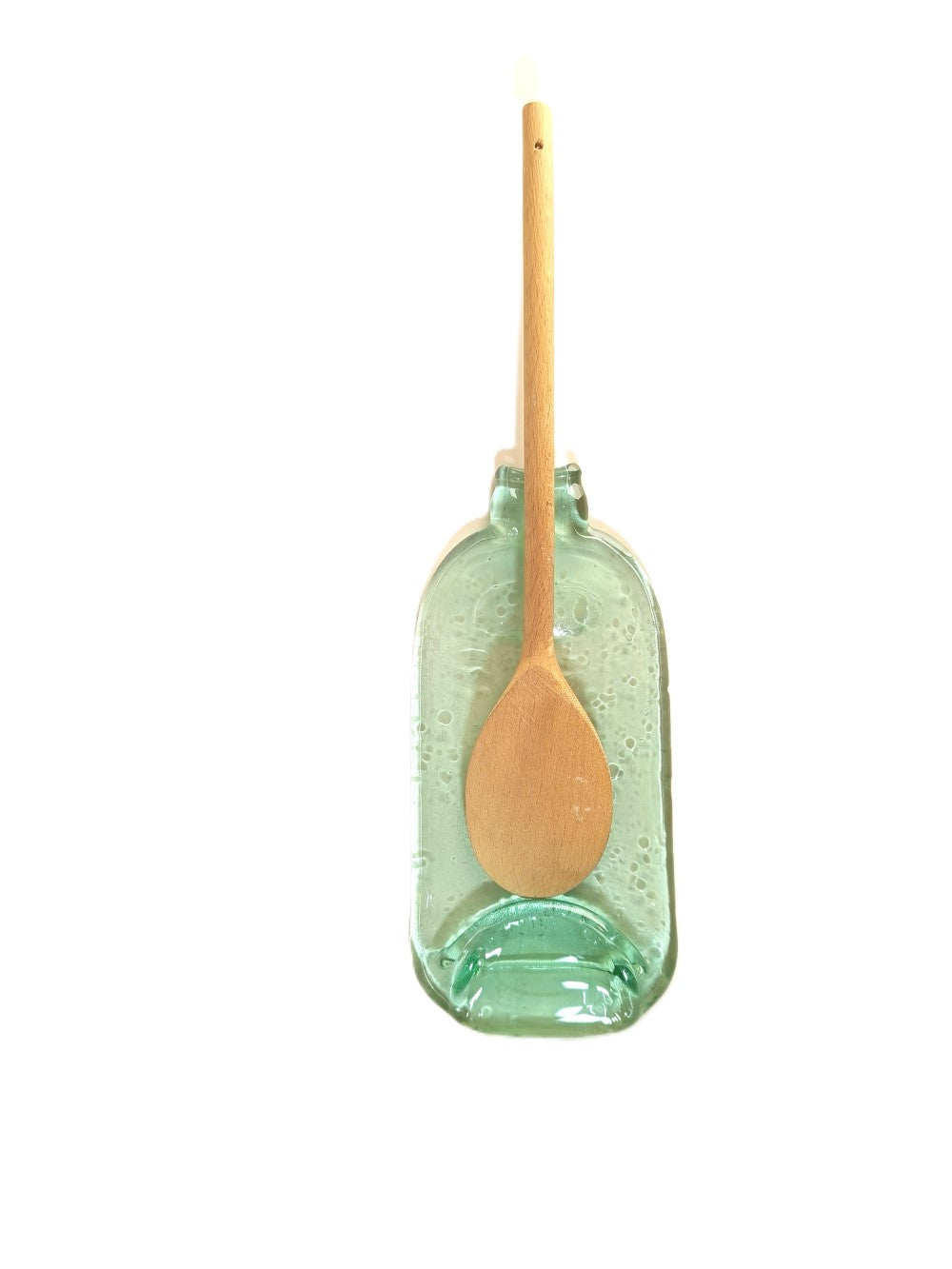 Repose-cuillère Artisanal Bouteille de liqueur en verre bullé (Quantité très limitée)