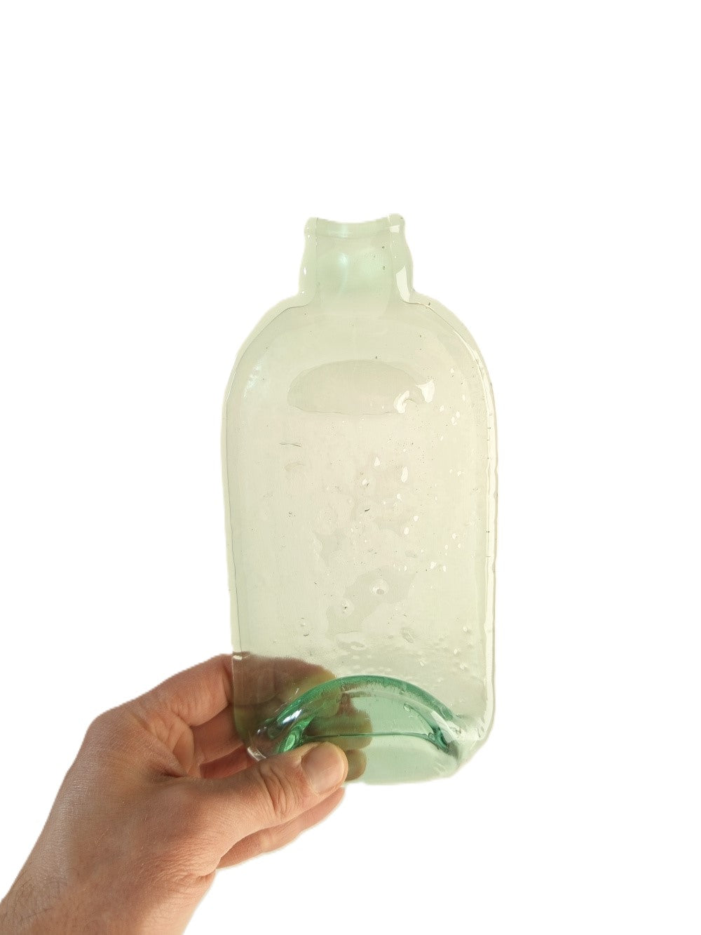 Repose-cuillère Artisanal Bouteille de liqueur en verre bullé (Quantité très limitée)