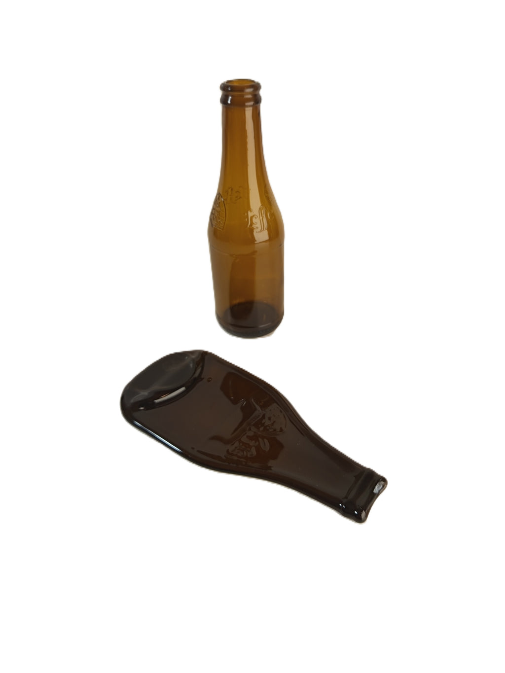 Repose-cuillère Artisanal en Bouteille de bière Leffe Recyclée – Brune